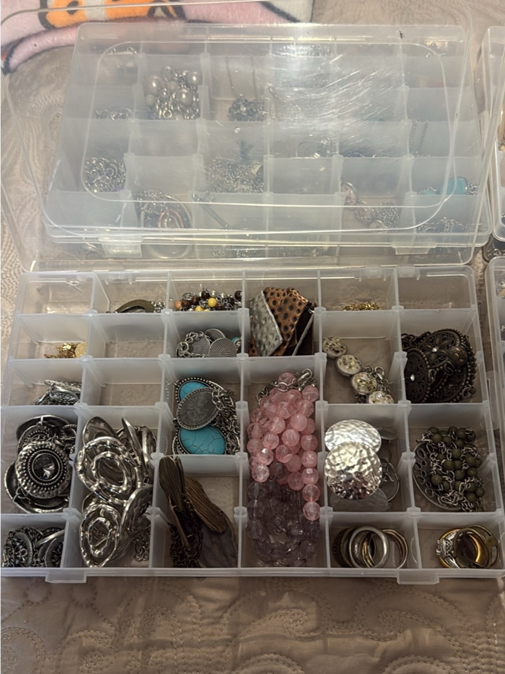 paparazzi Silver and Pink Mixed Earring Assortment